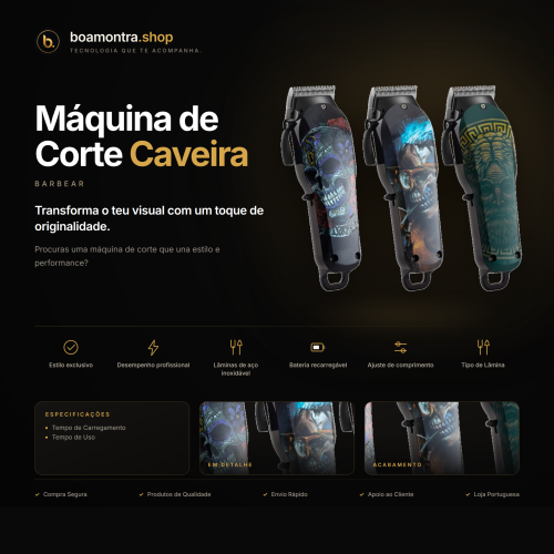 Estilo Único com Máquina de Corte Caveira