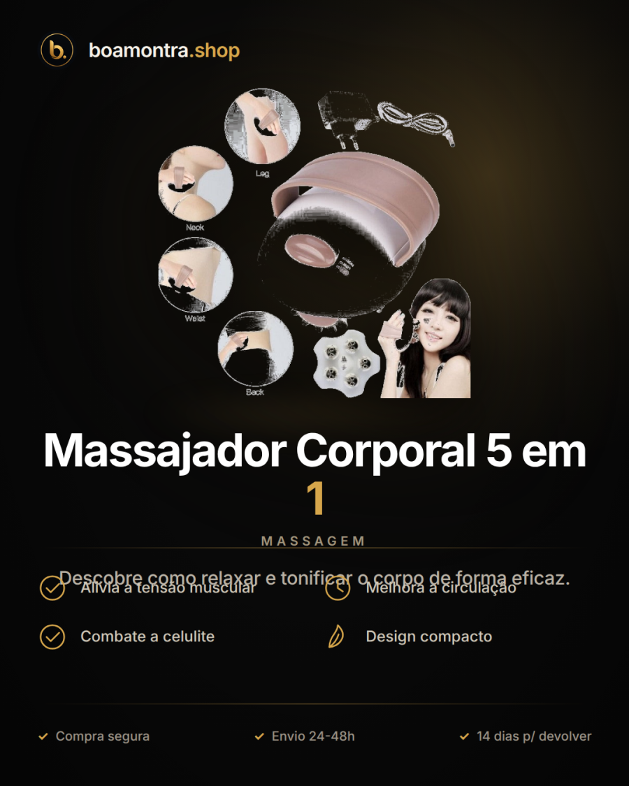 Alivia a Tensão com Massajador Corporal 5 em 1