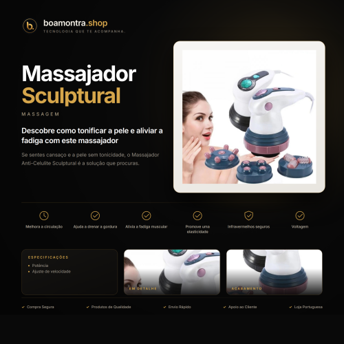 Melhora a Circulação com Massajador Sculptural