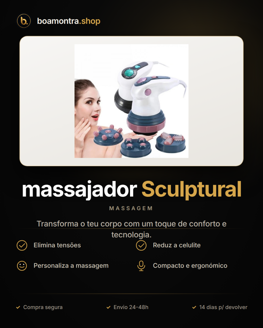 Elimina celulite com massajador Sculptural