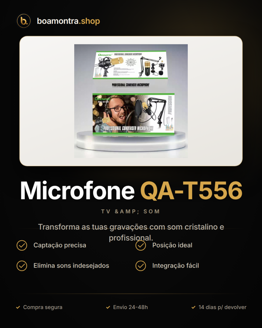 Qualidade de Som Superior com Microfone QA-T556