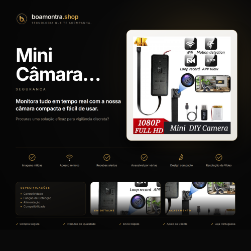 Vigilância Discreta com Mini Câmara Espiã