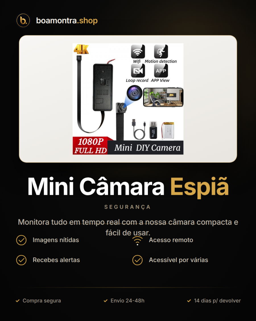 Vigilância Discreta com Mini Câmara Espiã