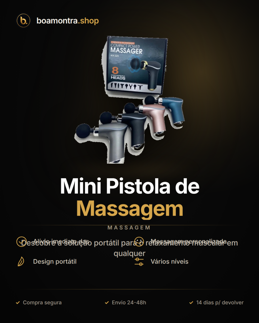 Alivia tensões com Mini Pistola de Massagem