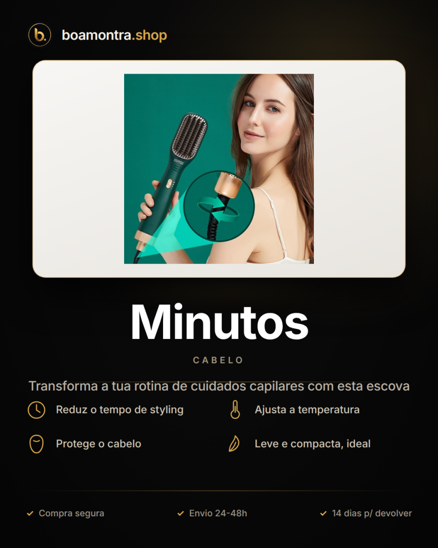 Cabelo Liso e Seco em Minutos
