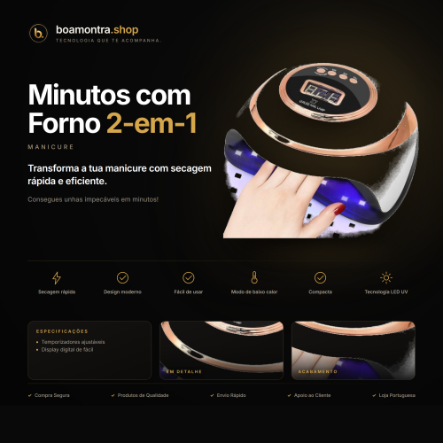 Unhas Perfeitas em Minutos com Forno 2-em-1