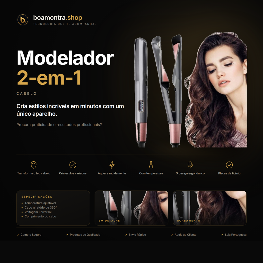 Transforma o teu visual com Modelador 2-em-1