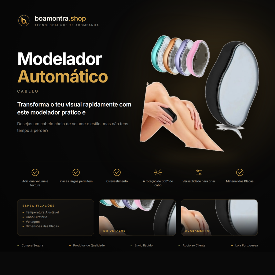 Adiciona Estilo ao Teu Cabelo com Modelador Automático