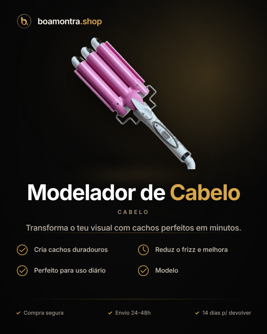 Cachos Definidos com Modelador de Cabelo