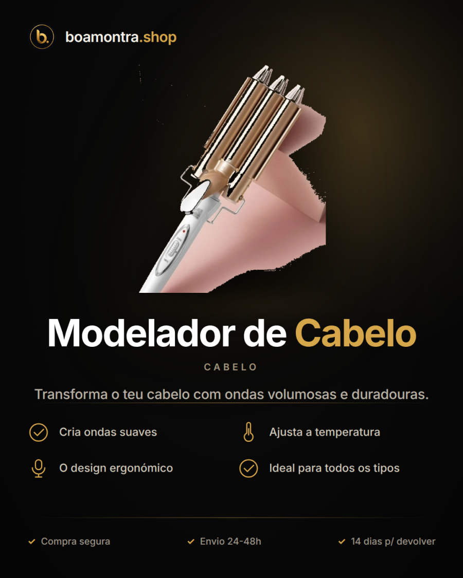Ondas Elegantes com Modelador de Cabelo