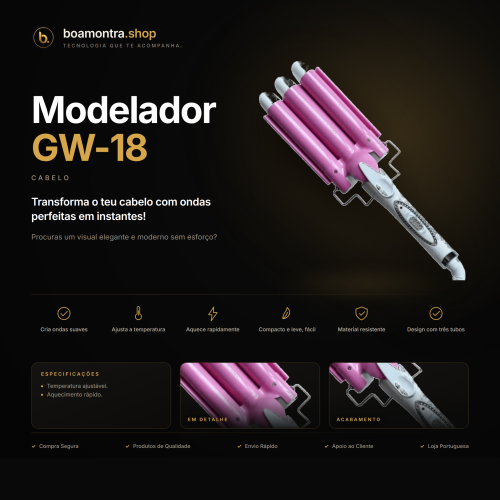 Ondas Naturais e Volumosas com Modelador GW-18