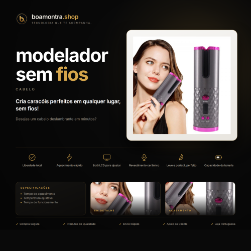Transforma o teu visual com modelador sem fios