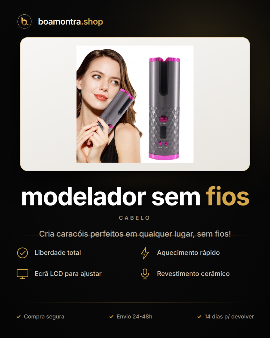 Transforma o teu visual com modelador sem fios
