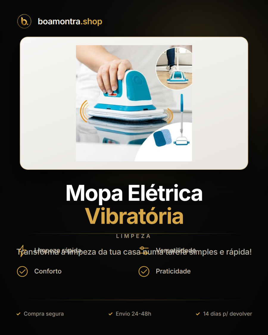 Limpeza Eficiente com Mopa Elétrica Vibratória