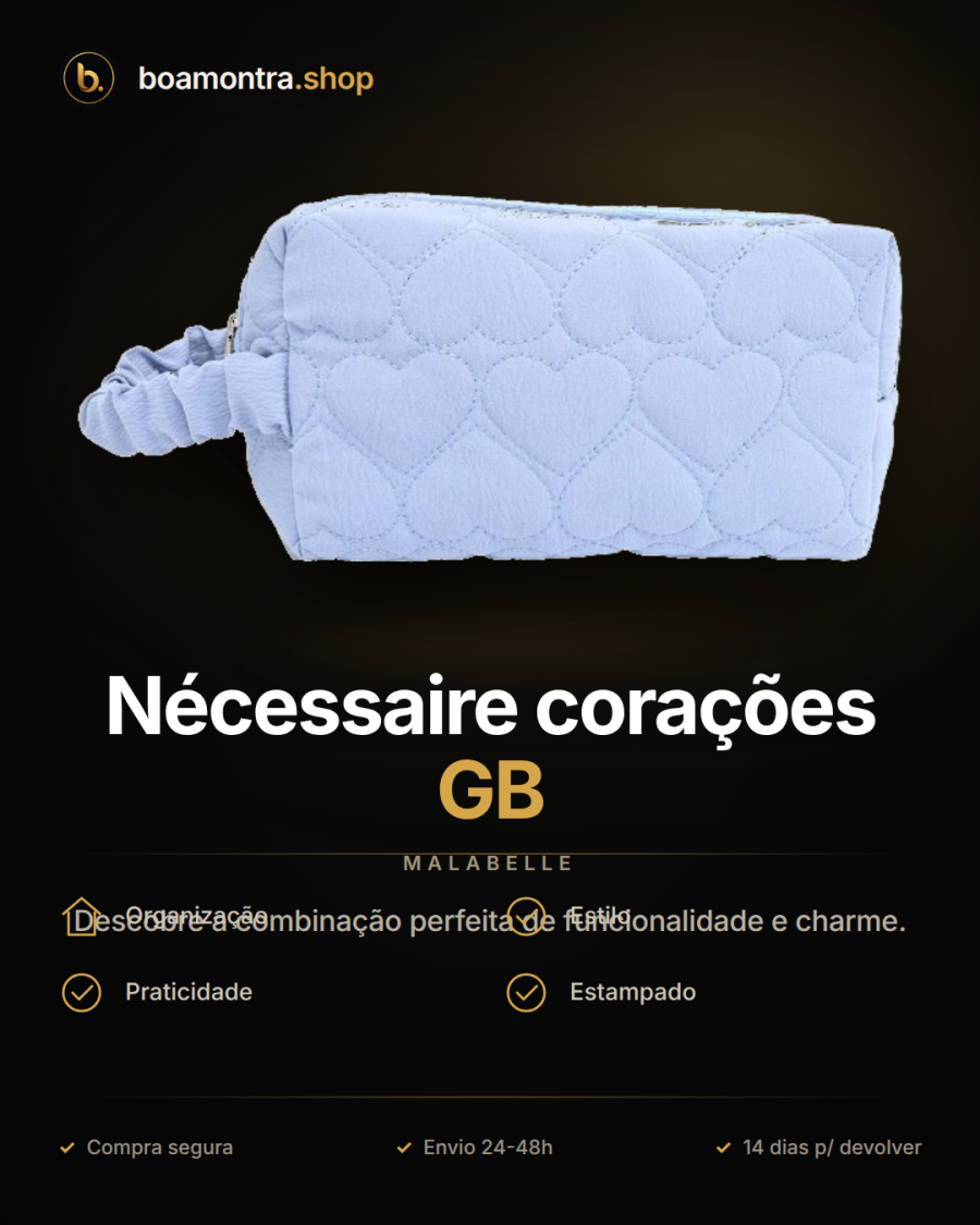 Organiza com estilo: Nécessaire corações GB