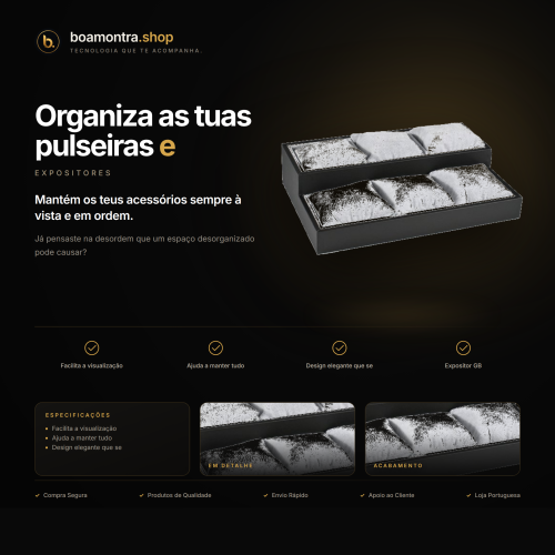 Organiza as tuas pulseiras e relógios