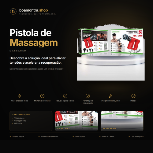 Alívio Muscular com Pistola de Massagem