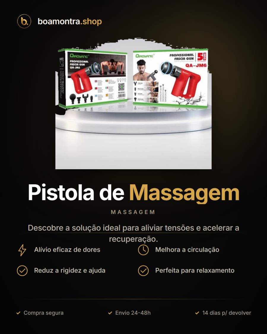 Alívio Muscular com Pistola de Massagem