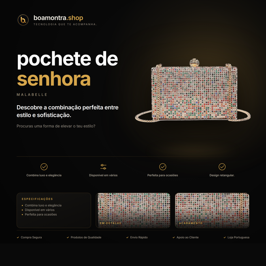 Luxo e elegância com pochete de senhora