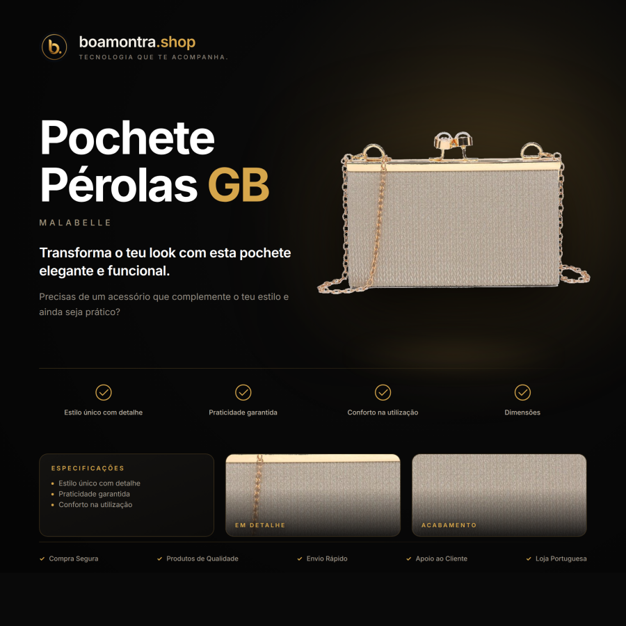 Estilo e Praticidade com Pochete Pérolas GB