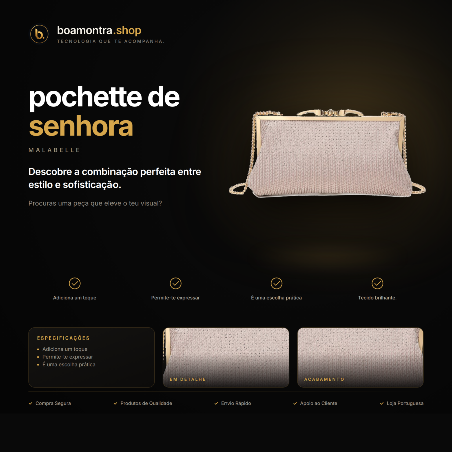 Luxo e elegância com pochette de senhora