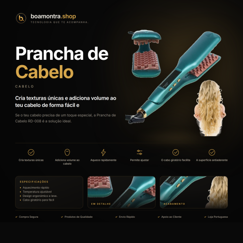 Transforma o teu estilo com Prancha de Cabelo