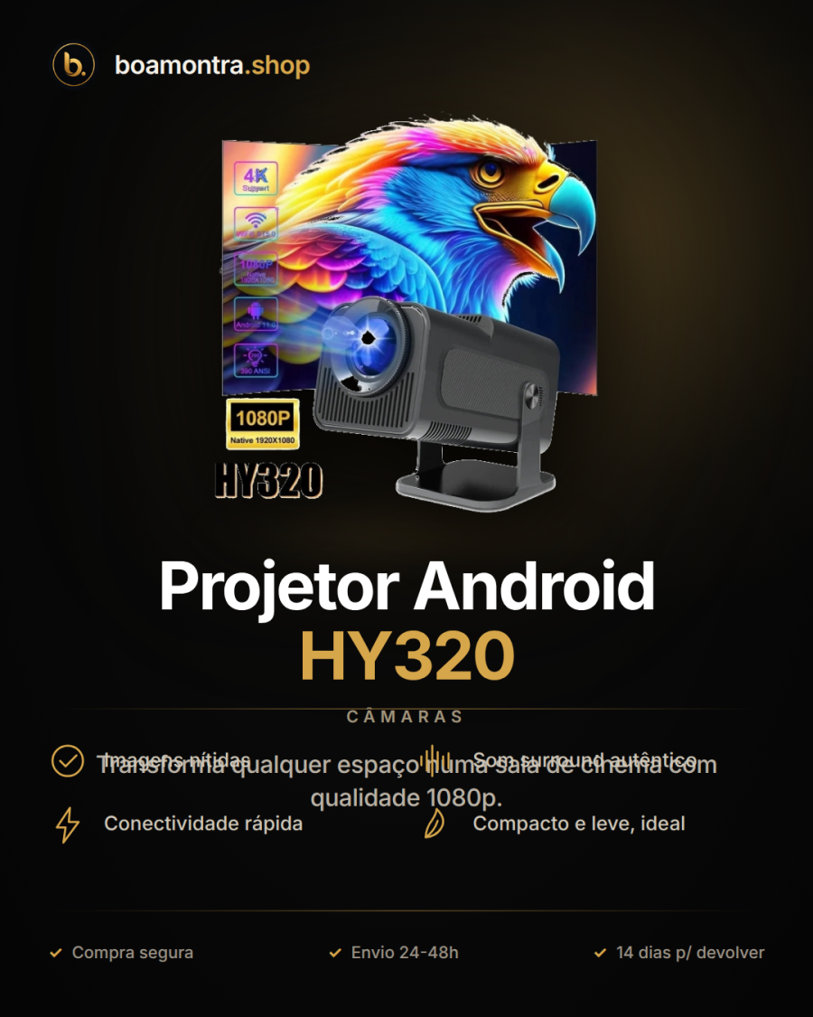 Experiência Cinemática com Projetor Android HY320