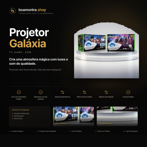 Transforma Espaços com Projetor Galáxia