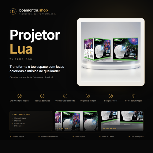 Cria Atmosferas Mágicas com Projetor Lua