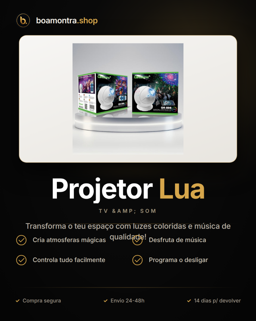 Cria Atmosferas Mágicas com Projetor Lua