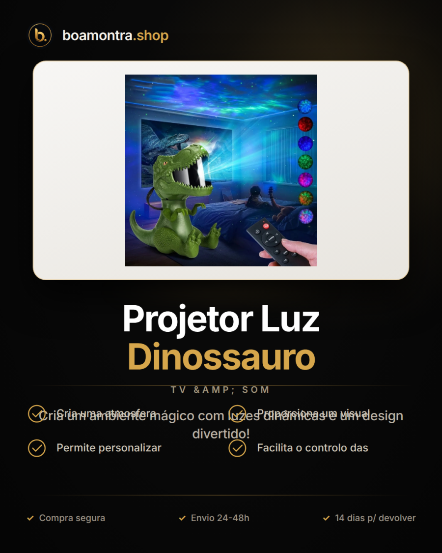 Transforma o espaço com Projetor Luz Dinossauro