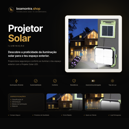 Iluminação Sustentável com Projetor Solar