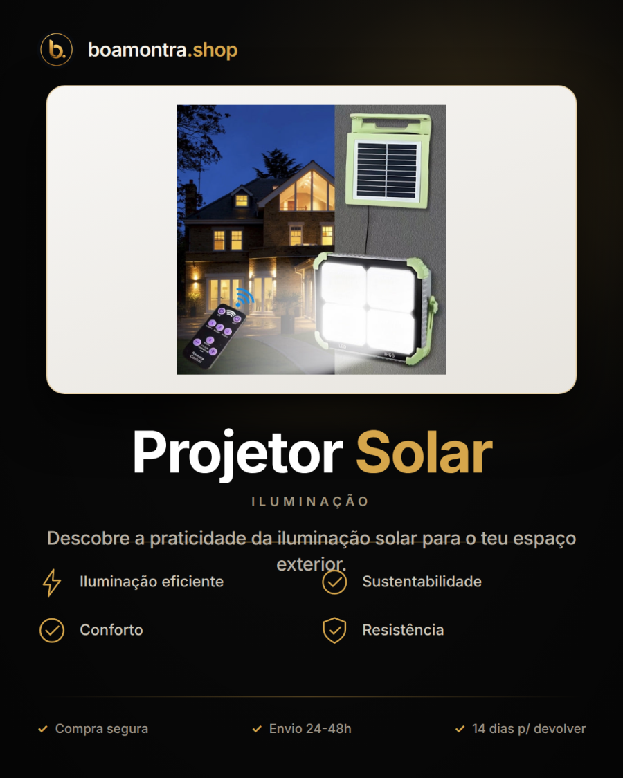 Iluminação Sustentável com Projetor Solar