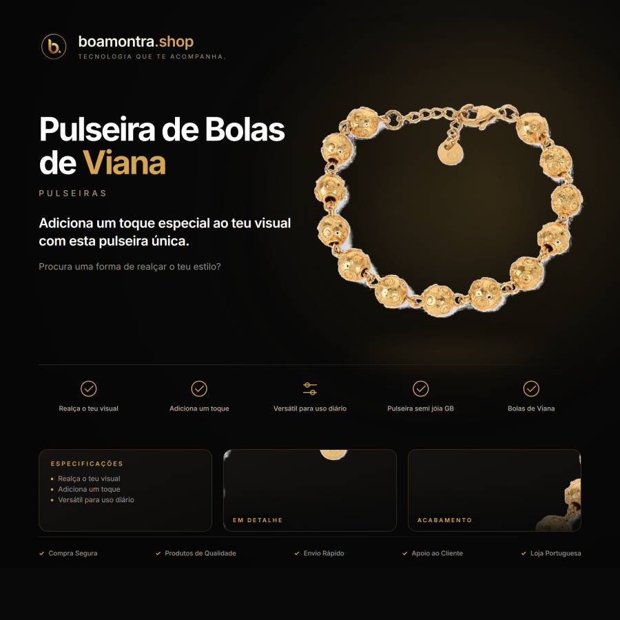 Estilo e Elegância com Pulseira de Bolas de Viana