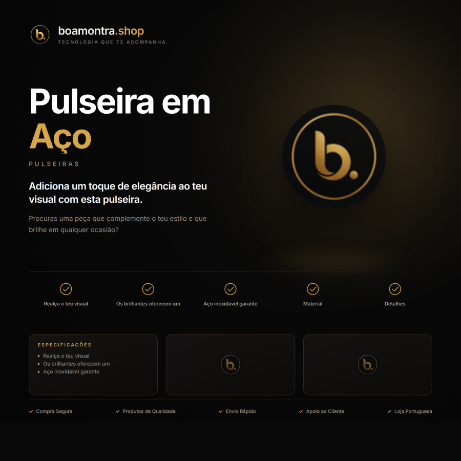 Brilhantes e Estilo com Pulseira em Aço