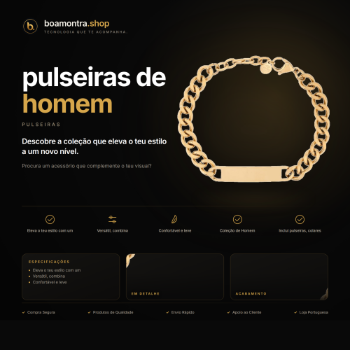 Toque elegante com pulseiras de homem