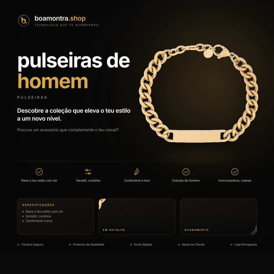 Toque elegante com pulseiras de homem