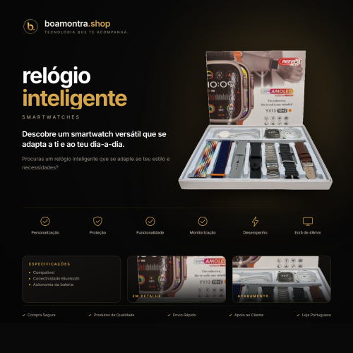 Personaliza o teu estilo com relógio inteligente