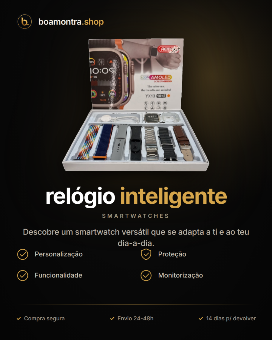 Personaliza o teu estilo com relógio inteligente