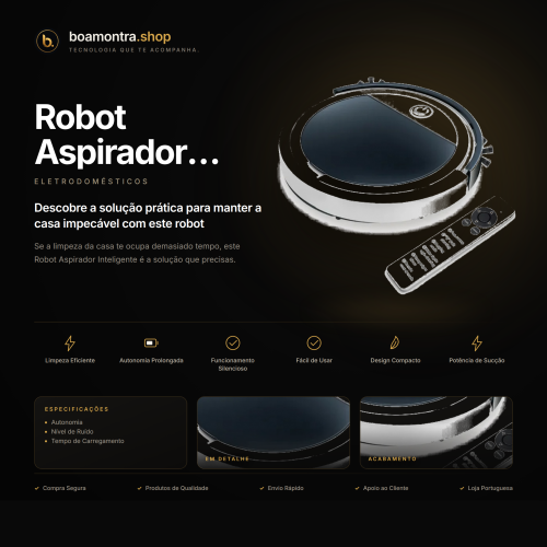 Limpeza Eficiente com Robot Aspirador 2800Pa