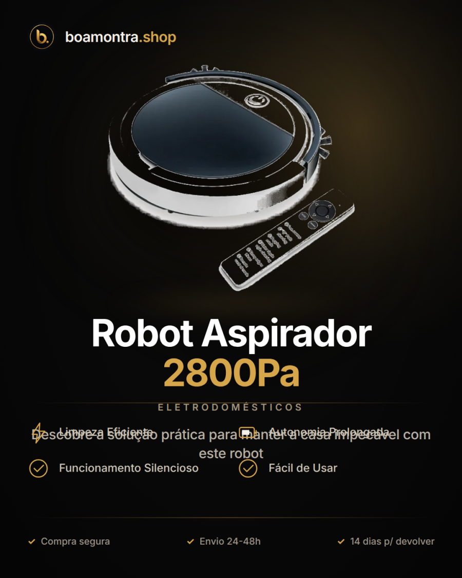 Limpeza Eficiente com Robot Aspirador 2800Pa