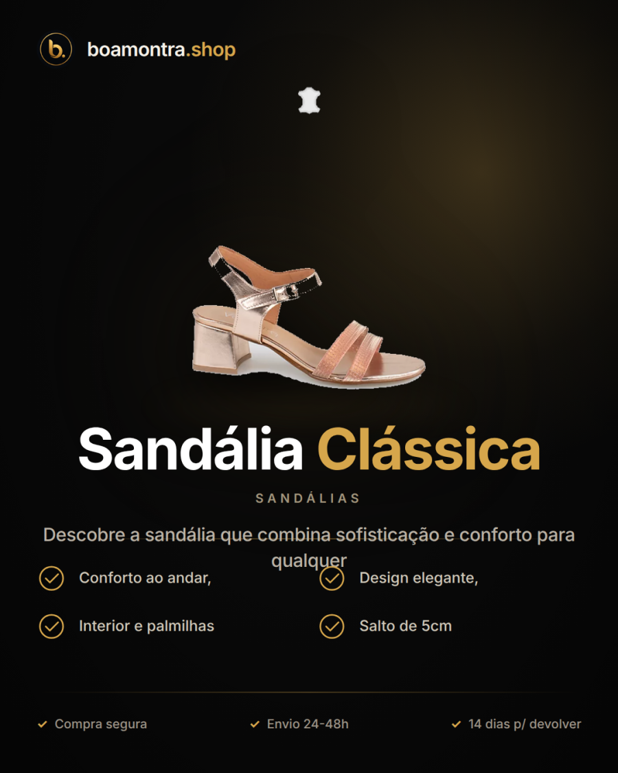Conforto e Elegância com Sandália Clássica