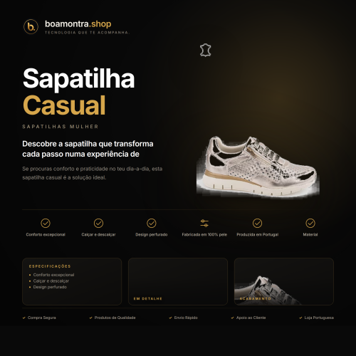 Conforto ao Caminhar com Sapatilha Casual