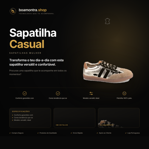 Conforto e Estilo com Sapatilha Casual