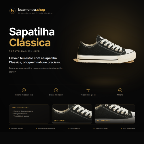 Versatilidade e Conforto com Sapatilha Clássica
