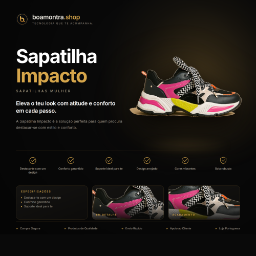 Conforto e Estilo com Sapatilha Impacto