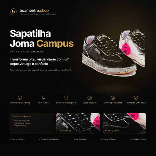 Conforto e Estilo com Sapatilha Joma Campus