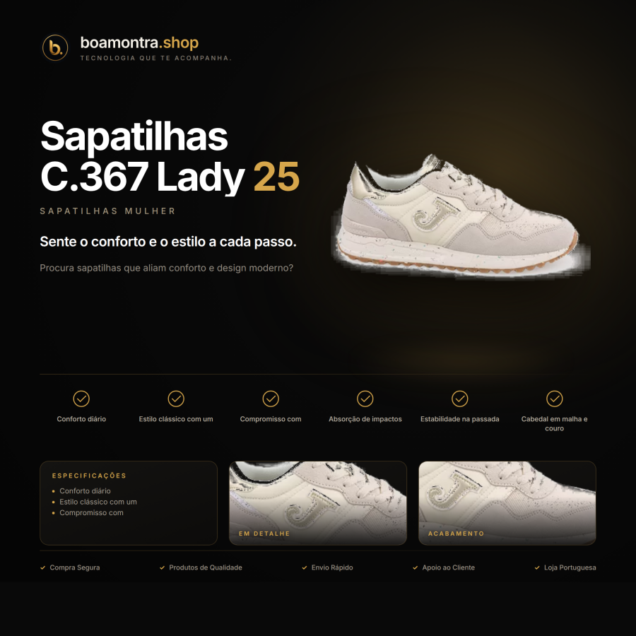 Estilo e Conforto com Sapatilhas C.367 Lady 25