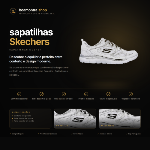 Conforto e estilo com sapatilhas Skechers