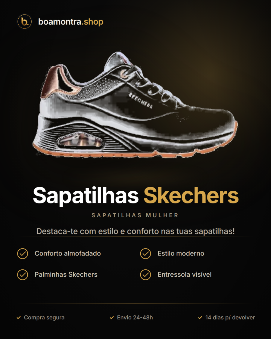 Conforto Almofadado com Sapatilhas Skechers